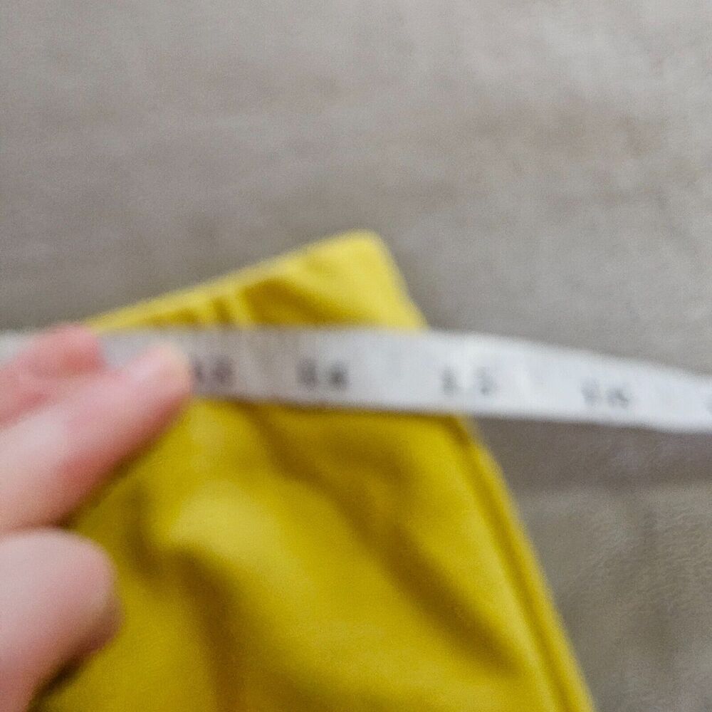 J Jill Skirt Womens Small Petite Yellow Straight Pencil Mini Short Elastic Waist - Picture 4 of 8